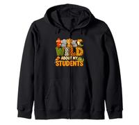 Wild About My Students Animals Teacher Classroom Jungle Zip Hoodie