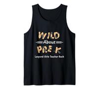 Wild About Pre-K Leopard Girl Teacher Back Tank Top