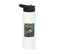 Wild About Reading Tiger Book Lover Jungle Fantasy Stainless Steel Insulated Water Bottle