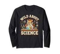 Wild About Science Tiger Scientist Lab Experiment Chemistry Long Sleeve T-Shirt