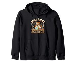 Wild About Science Tiger Scientist Lab Experiment chemistry Zip Hoodie