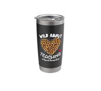 Wild About Teaching Speech Therapy Squad Leopard Print Squad Stainless Steel Insulated Tumbler