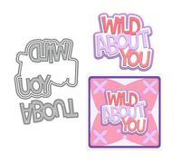 Wild About You Die Cuts for Card Making Metal Cutting Dies Sets for DIY Handmade Scrapbooking Paper Crafting Festivals Album Party Wedding Decorative Supplies