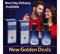 Wild Action Men's Perfume EDT For Him Smell a Like Sauvage Elixir 100ml 2 Pack