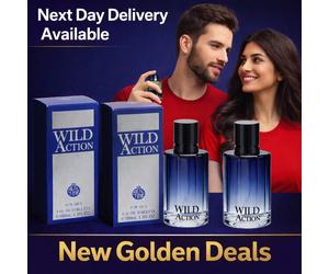 Wild Action Men's Perfume EDT For Him Smell a Like Sauvage Elixir 100ml 2 Pack
