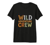 Wild Adventure Crew Bold Animal Print Typography Premium T-Shirt
