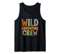 Wild Adventure Crew Bold Animal Print Typography Tank Top