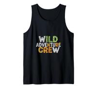 Wild Adventure Crew Colorful Animal Print Fun Tank Top