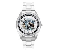 Wild Alaskan Animals Collage Quartz Watch Stainless Steel Wrist Watches for Men Women Easy to Read
