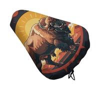 Wild American Bison Mountains Bike Seat Cover for Men Women Water Repellent Exercise Bike Seat Cushion Adjustable Bicycle Seat for Outdoor Biking
