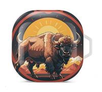 Wild American Bison Mountains Headphone Protective Case, Earphone Case For Galaxy Buds Live, Galaxy Buds Pro, Galaxy Buds2, Galaxy Buds 2 Rro Series Headphones