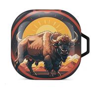 Wild American Bison Mountains Headphone Protective Case, Earphone Case For Galaxy Buds Live, Galaxy Buds Pro, Galaxy Buds2, Galaxy Buds 2 Rro Series Headphones