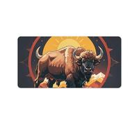 Wild American Bison Mountains Keyboard Mat Large Gaming Mouse Pad, Anti-Slip Desk Mat for Desktop Desk Work/Home Writing Mat 11.8 * 23.6 Inches