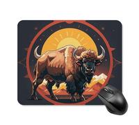 Wild American Bison Mountains Square Mouse Pad Portable Computer Mousepad with Non-Slip Rubber Base 20 * 25cm Ultra-Thin Gaming Mouse Mat for Computer Laptop Office Desk Accessories