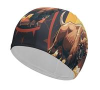 Wild American Bison Mountains Swim Cap Comfortable Swimming Caps Stretchable Durable Swimming Hat for Men and Women