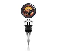 Wild American Bison Mountains Wine Saver Vacuum Pump Champagne Bottle Stopper Multicolor Leak-Proof And Reusable Wine Saver, Preserves Beverage Freshness