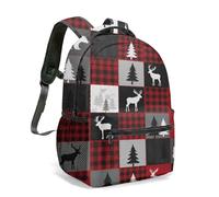 Wild and Free Black White Horse Print Backpack 16 Inch Boho Tribal Geometric Woodgrain Arrow Pattern Artistic Travel Rucksack (19)