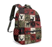 Wild and Free Black White Horse Print Backpack 16 Inch Boho Tribal Geometric Woodgrain Arrow Pattern Artistic Travel Rucksack (09)