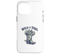 Wild And Free Cowboy Boot Flowers Cactus Western Country Case for iPhone 16 Pro Max