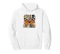 Wild and Free Monarch Butterfly Collage Nature Lover Pullover Hoodie