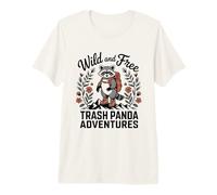 Wild and Free Trash Panda Adventures Hiking Raccoon Premium T-Shirt