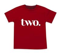Wild and Happy 2 Year Old Birthday Shirt 2nd Bday Party T-Shirt Toddler Boy Outfit Number Two (Red, 2T)