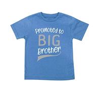 Wild and Happy Promoted to Big Brother Bro Sibling Pregnancy Announcement Shirt Toddler in Blue