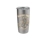Wild and Three Funny Trike Motorcycle Stainless Steel Insulated Tumbler