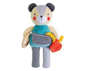 Wild and Wolf Petit Collage Organic Baby Developmental Soft Toy Bear