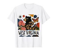 Wild and Wonderful West Virginia Folk Art Value Graphic T-Shirt, Men, White, L
