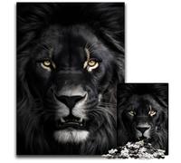 Wild Angry Black LION KING Jigsaw Puzzle 1000 Pieces paper Jigsaw Brain Challenge Game for TeenagersFamily Interaction 1000 PCS(38x26cm)