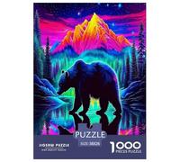 Wild animal brown bear Jigsaw Puzzles Puzzle for Adults Kids.1000 Pieces Cartoon Colorful Great Gifts Challenge Toy Educational Game Home Decoration for Educational Games Gifts 38x26cm/1000pcs