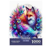 Wild animal fox Jigsaw Puzzles Puzzle for Adults Kids.1000 Pieces Cartoon Colorful Great Gifts Challenge Toy Educational Games Home Decoration for Educational Games Gifts 38x26cm/1000pcs
