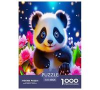Wild animal giant panda Jigsaw Puzzles Puzzle for Adults Kids.1000 Piece Cartoon Colorful Impossible Challenge Toy Educational Game Home Decoration for Educational Games Gifts 38x26cm/1000pcs