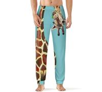 Wild Animal Giraffe Men's Pajama Pants Print Lounge Sleepwear Bottoms Sleep Pants 2XL
