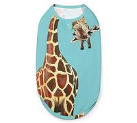 Wild Animal Giraffe Pets Shirt Vest Cute Dog Tank Top Soft Sleeveless T-Shirt for Puppy Kitty Cats M