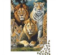 Wild Animal Group 1000 Pieces Sturdy Cardboard Diy Jigsaw Puzzle Adult Jigsaws Educational Challenge Gifts Gift Idea 52x38cm/1000pcs