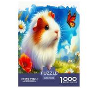 Wild animal guinea pig Jigsaw Puzzles Puzzle for Adults Kids.1000 Piece Cartoon Colorful Whimsical Challenge Toy Educational Game Home Decoration for Adults& Kids Age 14 Years Up 70x50cm/1000pcs