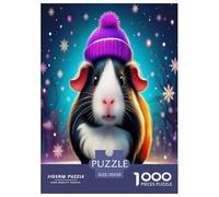 Wild animal guinea pig Jigsaw Puzzles Puzzles for Adults Kids.1000 Piece Cartoon Colorful Impossible Challenge Toy Educational Game Home Decoration for Adults& Kids Age 14 Years Up 70x50cm/1000pcs