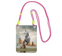 Wild Animal Horses Pattern A Large Capacity Crossbody Phone Case For Worry Free Travel