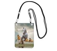 Wild Animal Horses Pattern A Large Capacity Crossbody Phone Case For Worry Free Travel