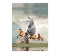 Wild Animal Horses Pattern Crystal Sticker, 3D Stereoscopic Effect, Pattern Does Not Fall Off When Exposed to Water