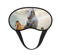 Wild Animal Horses Pattern Print Adjustable Eye Cover for Sleeping, Comfortable, Pressure-Free and Breathable Sleeping Masks