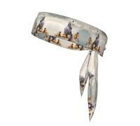 Wild Animal Horses Pattern Print Sports Head Tie Bandanas – Comfortable Athletic Sweatbands for Running, Yoga, Cycling, and More
