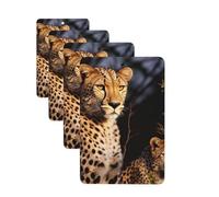 Wild Animal Leopard Car Air Freshener Cards Set of 4 Pieces Long Lasting Hanging Scented Cards Auto Aromatherapy Tablets Personalized Car Fresheners Gifts for Men Women - Lavender Scent
