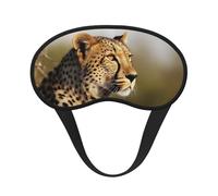 Wild Animal Leopard Sleep Mask for Side Sleeper Soft Breathable Sleeping Eye Mask Blackout Silk Eye Sleep Shade Cover with Elastic Strap Night Blindfold for Women Men Travel Nap