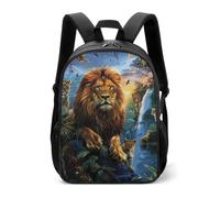 Wild Animal Lion Casual Daypack Daily Backpacks Travel Shoulder Bag with Adjustable Straps for Women Men