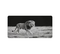 Wild Animal Lion Desk Mat Fashion Large Mouse Mat Non-Slip Rubber Mice Pad Waterproof Desk Blotter Pad for Computer Keyboard Laptop, Home Office Accessories 23.6" X 11.8"