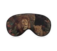 Wild Animal Lion Tiger Leopard Print Sleep Mask Lightweight Blindfold Eye Mask with Adjustable Strap for Men Women