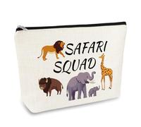 Wild Animal Lover Gifts for Women Makeup Bag African Safari Gift African Travel Trip Gifts Cosmetic Bag Graduation Birthday Gift for Animal Lover Girls Friends Daughter Sister Travel Zipper Pouch